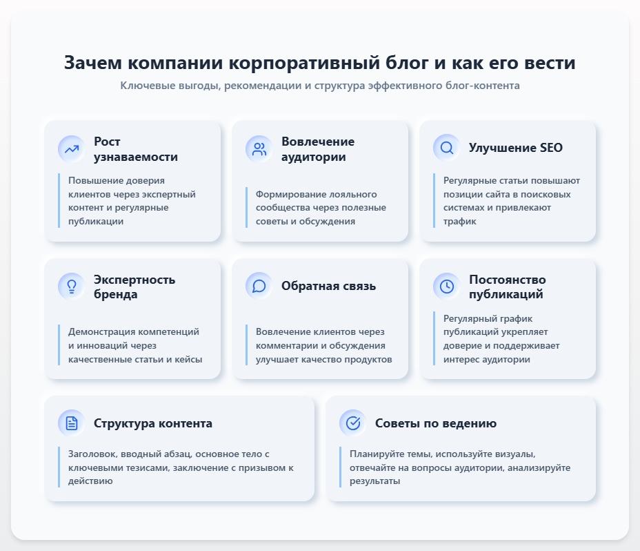 схема Зачем компании корпоративный блог и как его вести