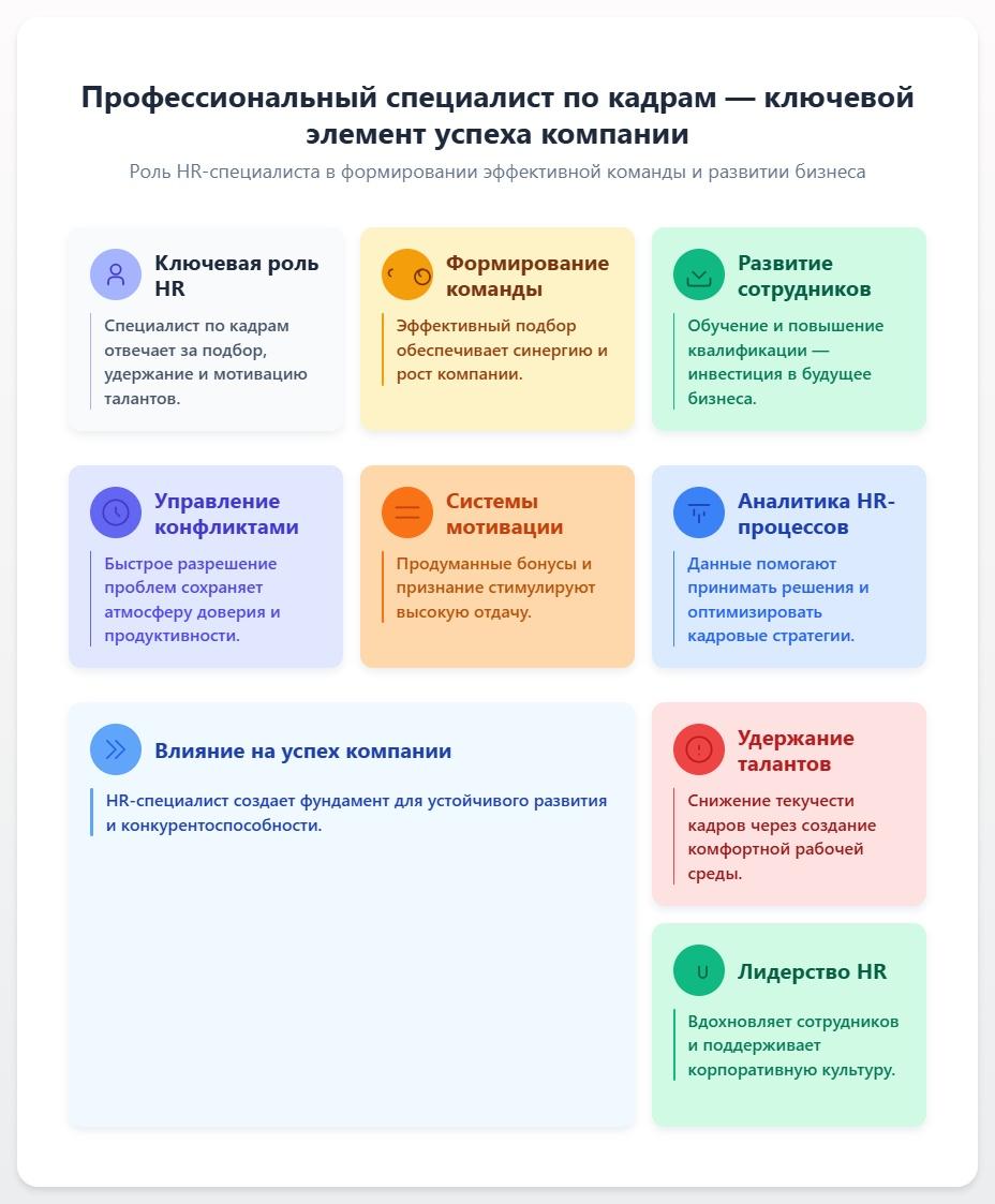 схема Профессиональный специалист по кадрам