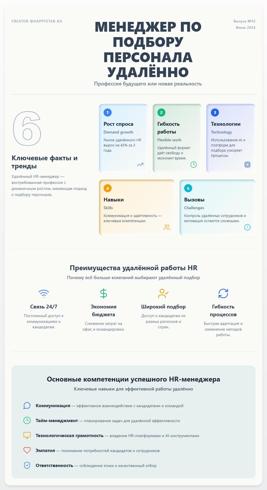 схема Менеджер по подбору персонала удалённо