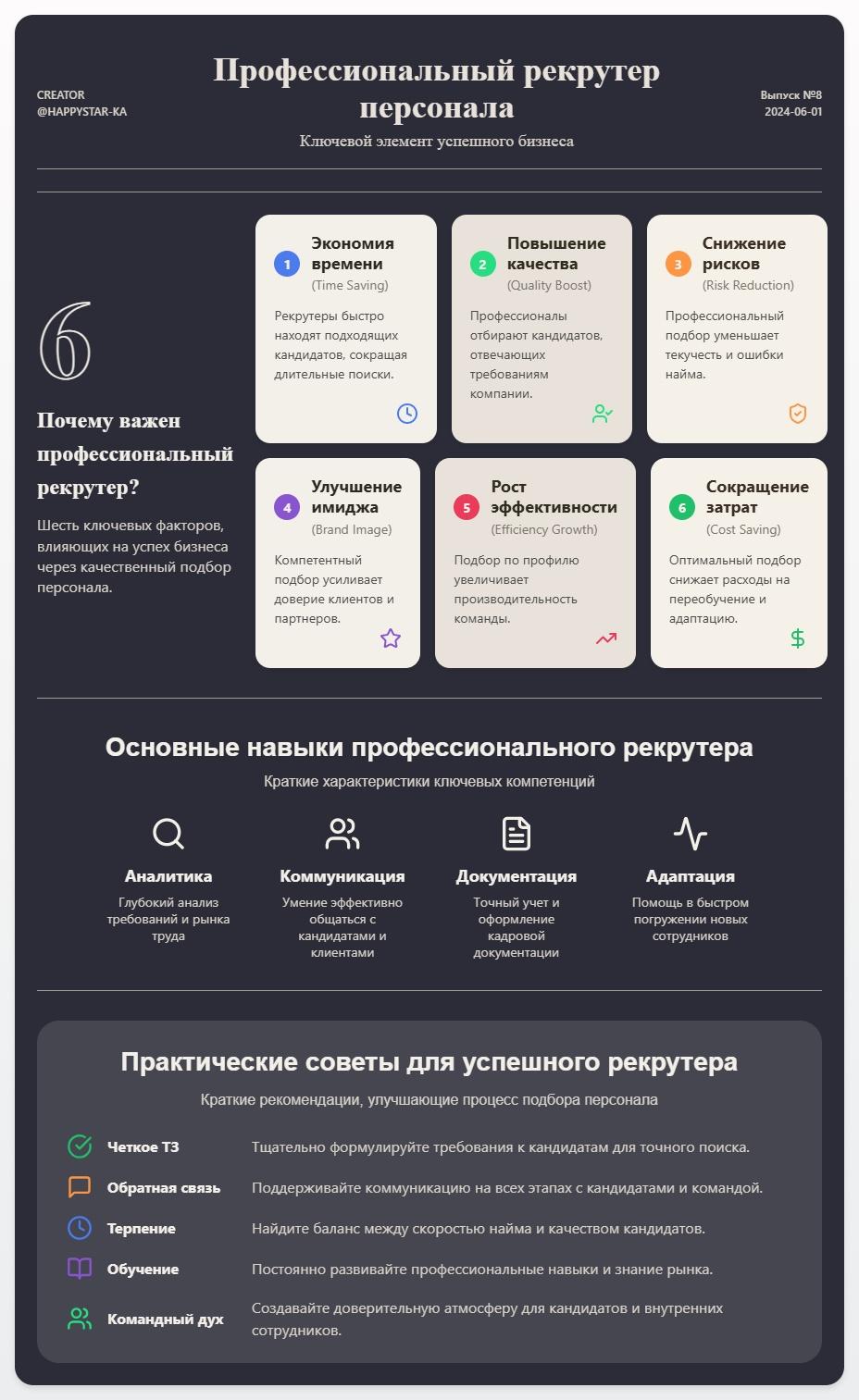 схема Профессиональный рекрутер персонала