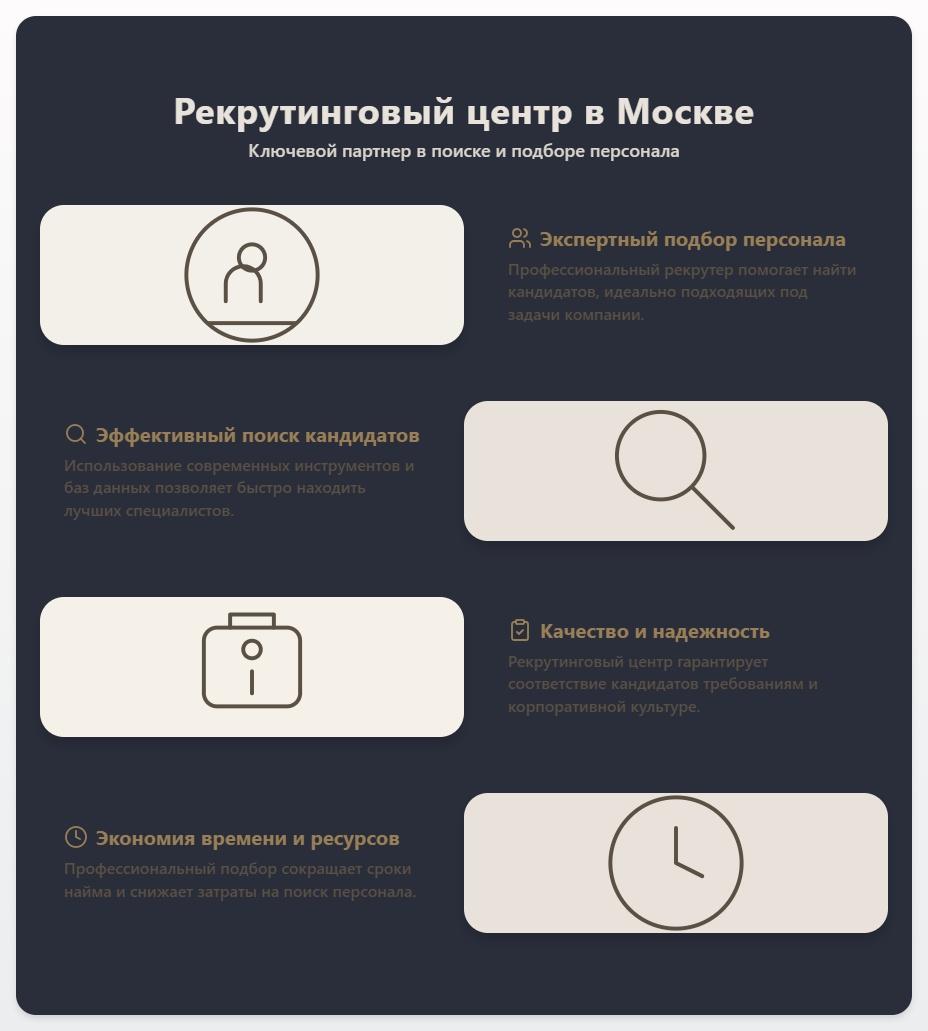 схема Рекрутинговый центр в Москве