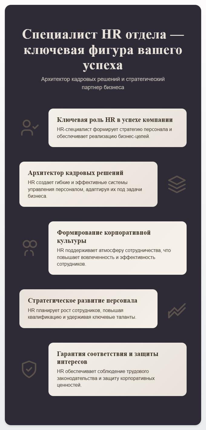 схема Специалист HR-Отдела