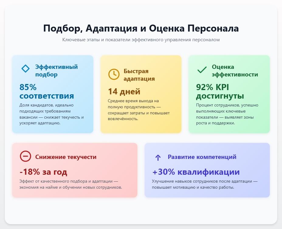 Подбор, Адаптация и Оценка Персонала