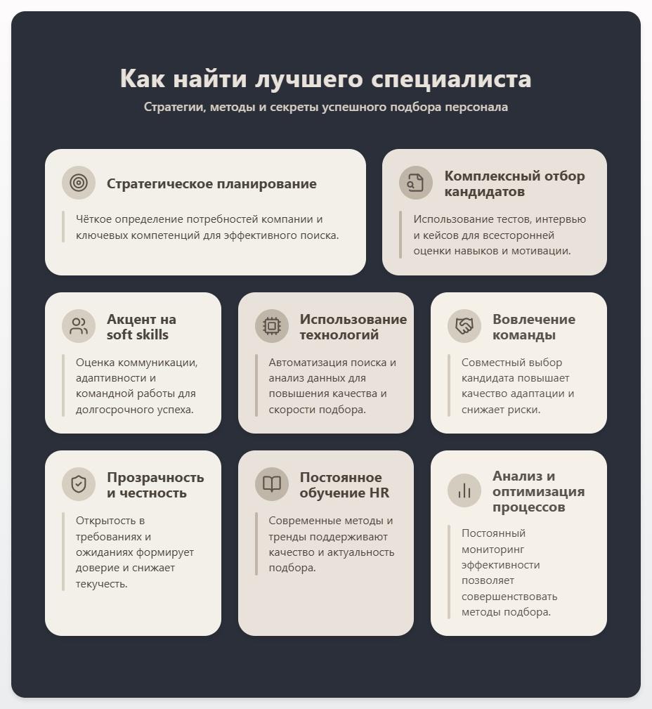 схема Как найти лучшего специалиста