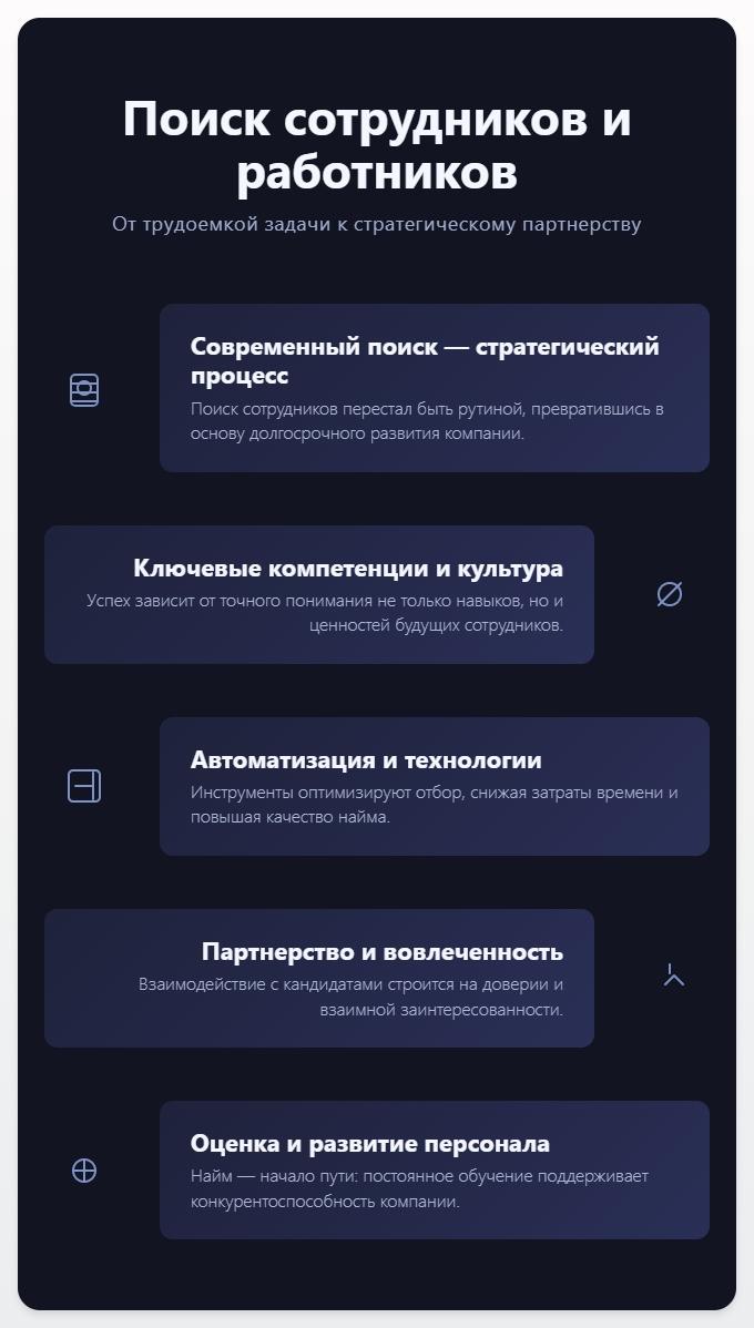 схема Поиск сотрудников и работников