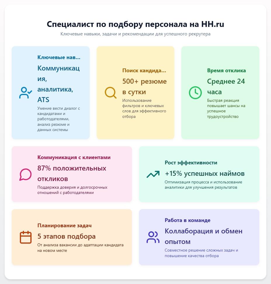 схема Специалист по подбору персонала на HH.ru