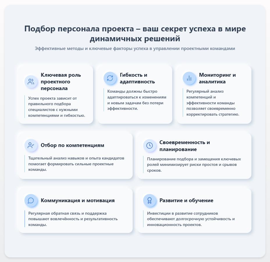 схема Подбор персонала проекта