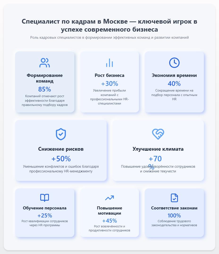 схема Специалист по кадрам в Москве