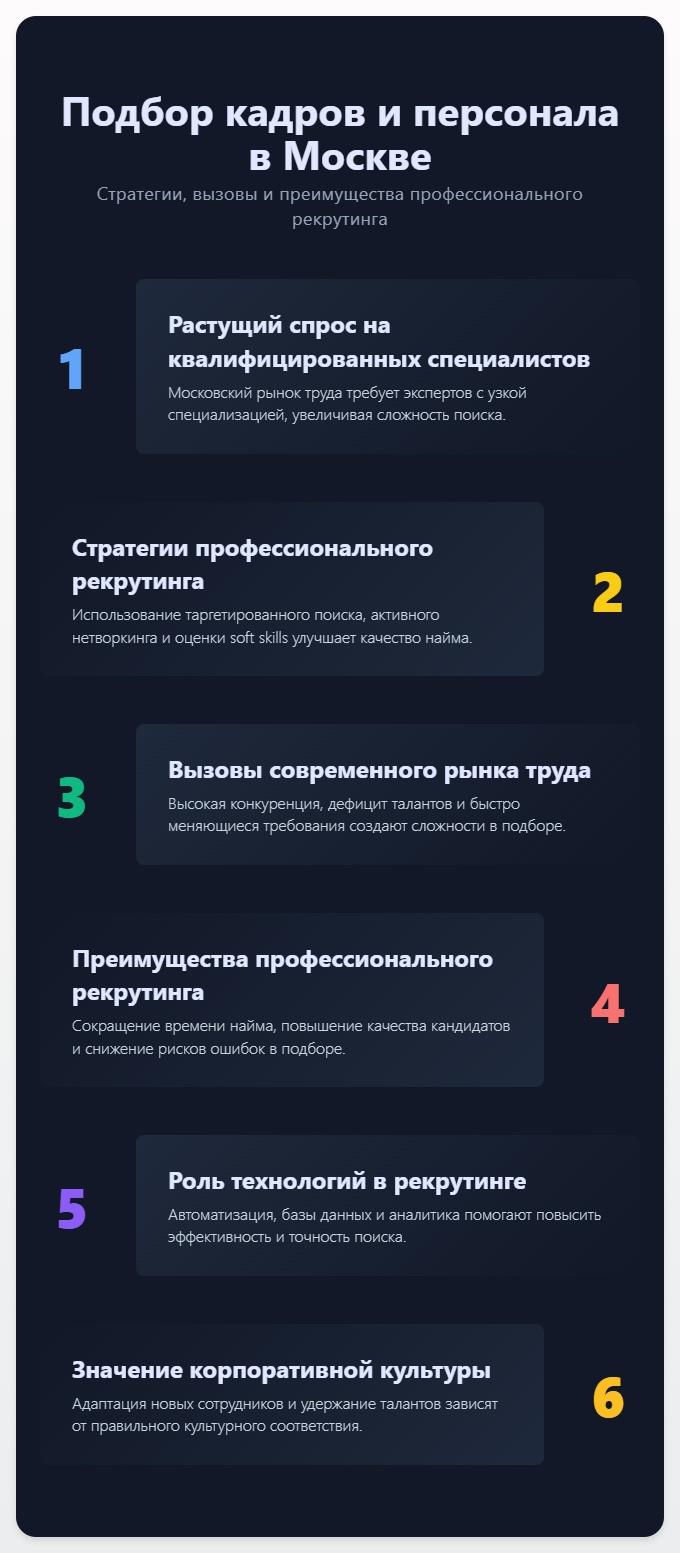 схема Подбор кадров и персонала в Москве