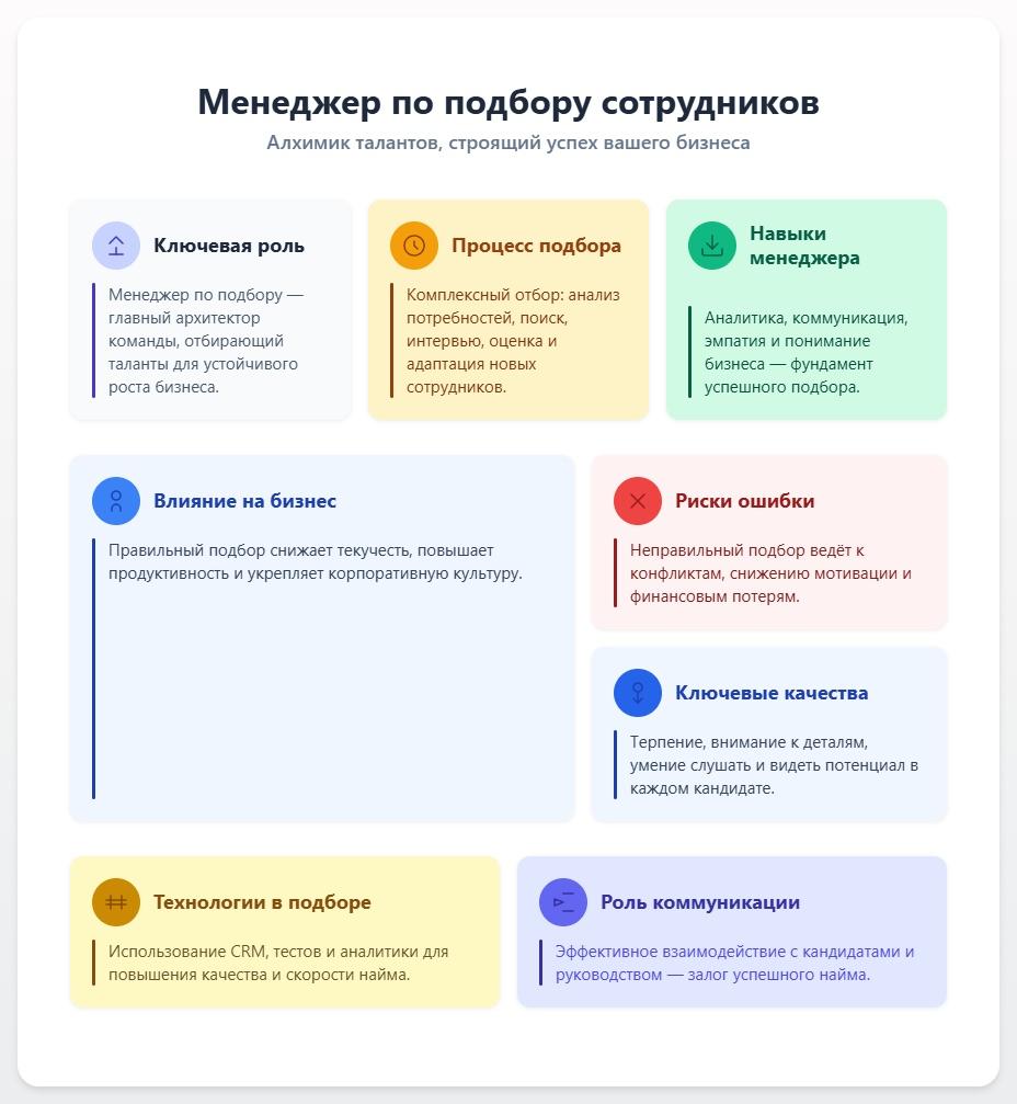 схема Менеджер по подбору сотрудников