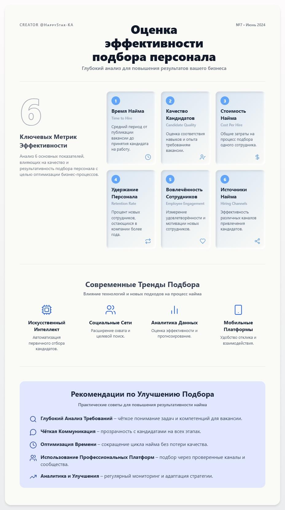 схема Оценка эффективности подбора персонала