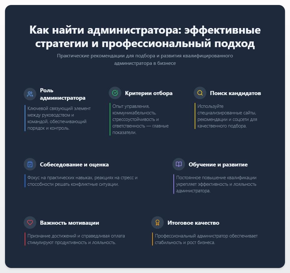 схема Как найти администратора: эффективные стратегии и профессиональный подход