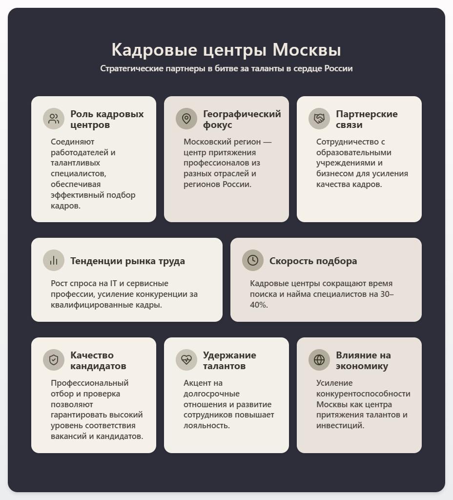 схема Кадровые центры в Москве