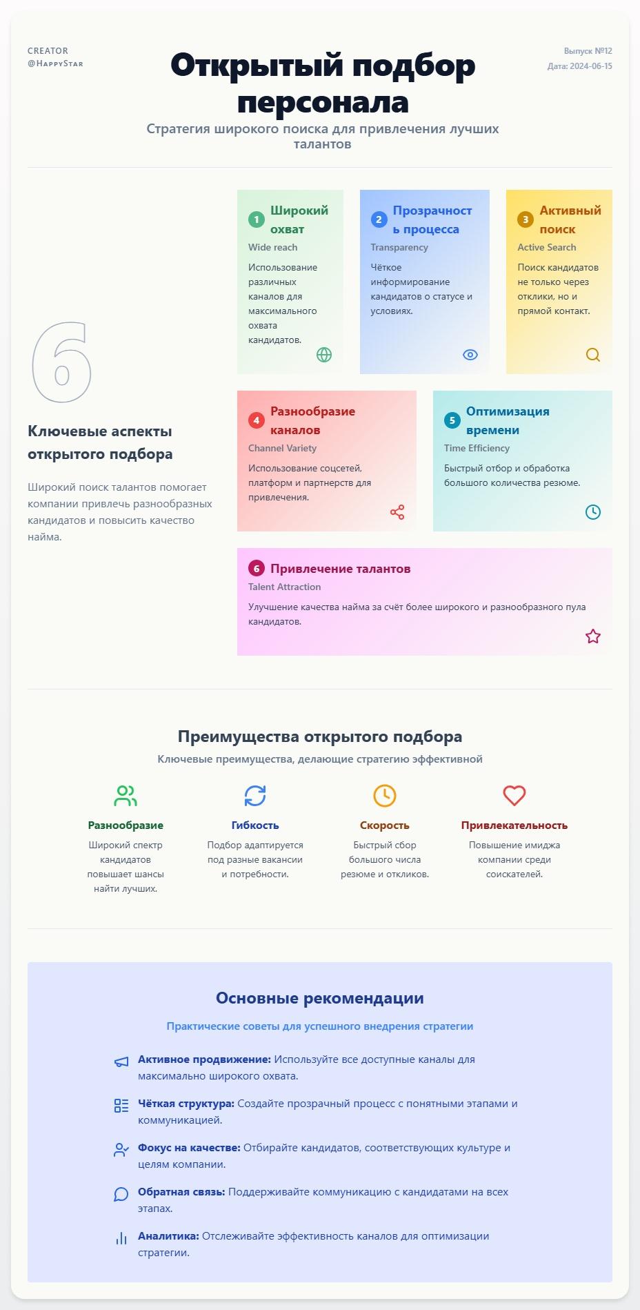схема Открытый подбор персонала