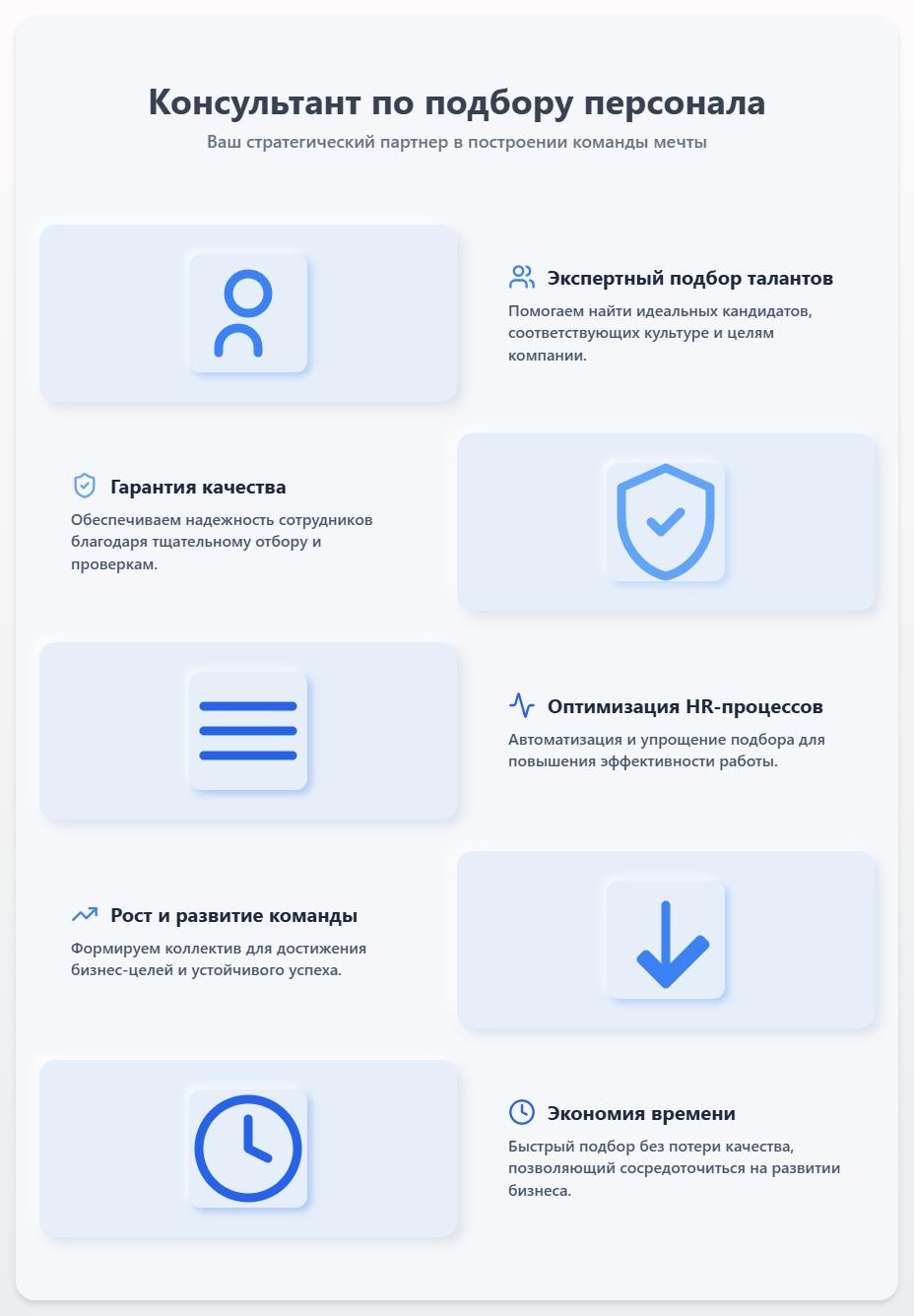 схема Консультант по подбору персонала