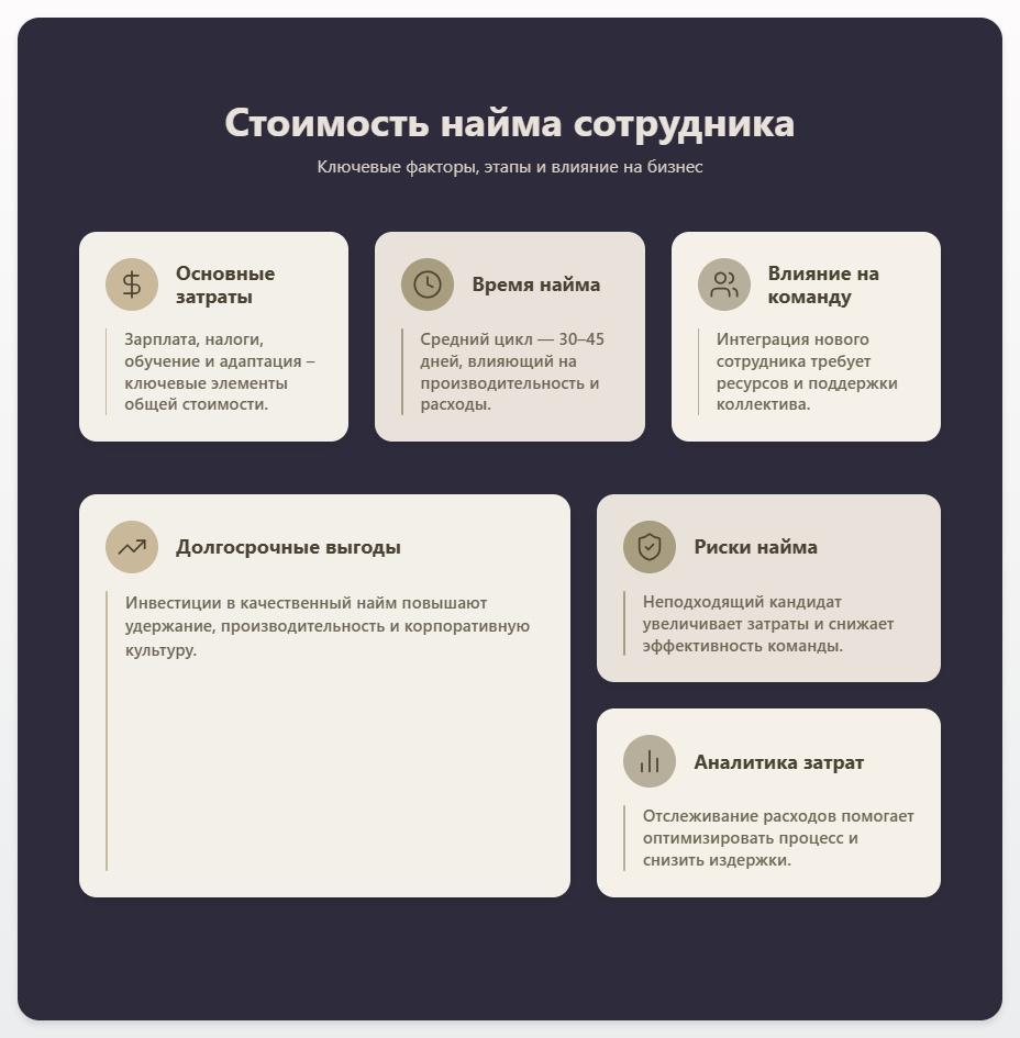 Стоимость найма сотрудника