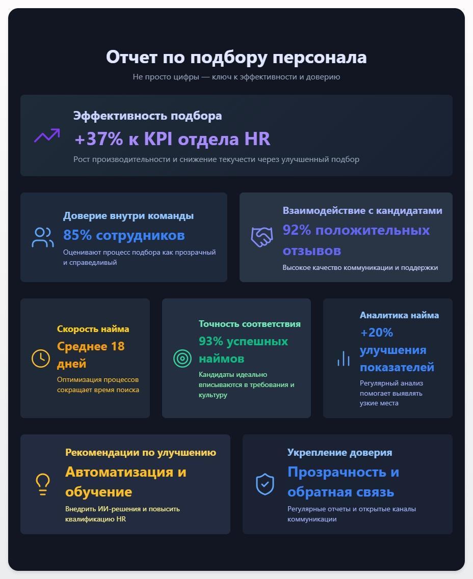 схема Отчет по подбору персонала