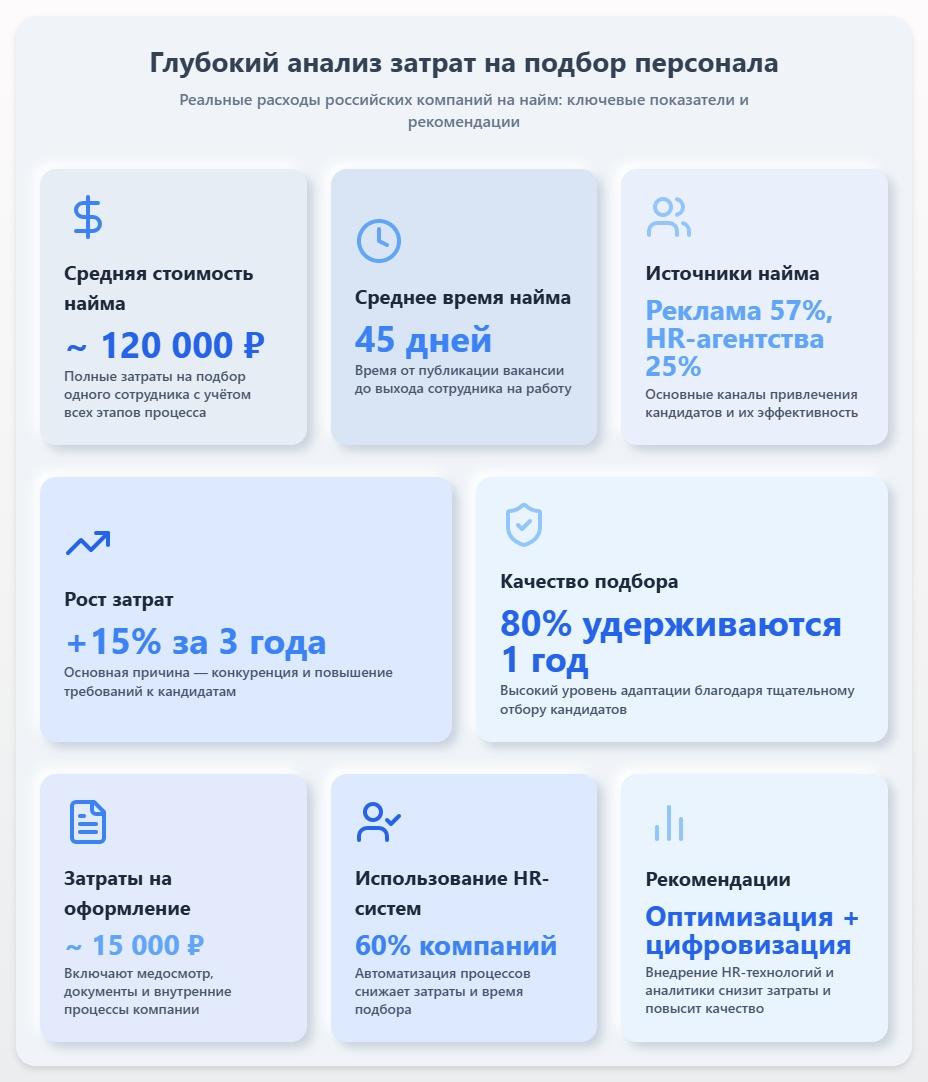 схема Затраты на подбор персонала