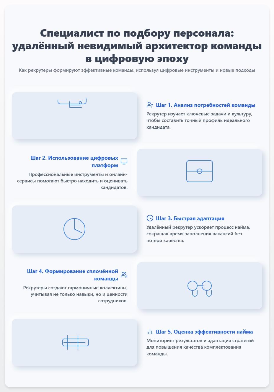 схема Специалист по подбору персонала удаленно