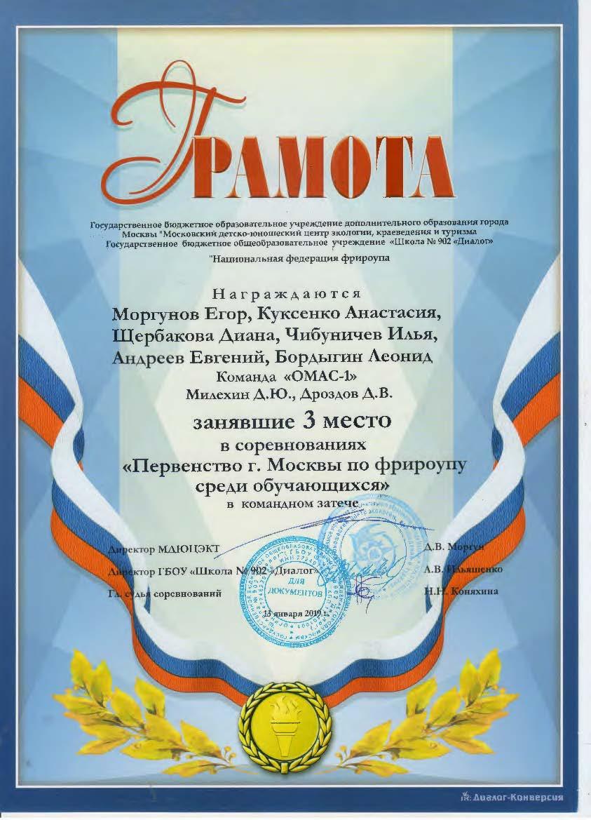 Призёры Первенства по фрироупу