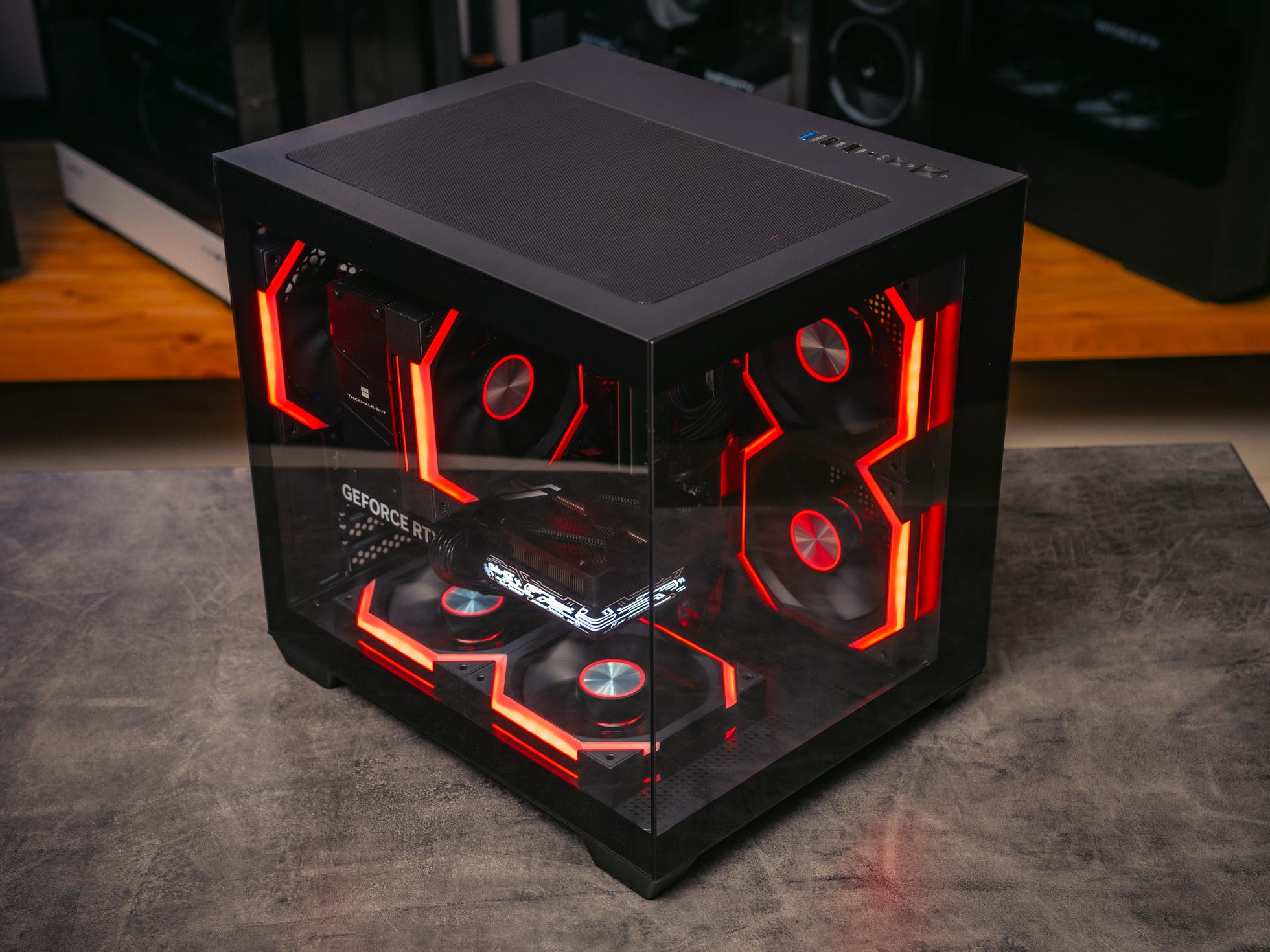 Игровой компьютер в корпусе Ginzzu V120 Black на базе процессора Intel core i5 -13400F и видеокартой RTX 4060 Ti в Custom shop