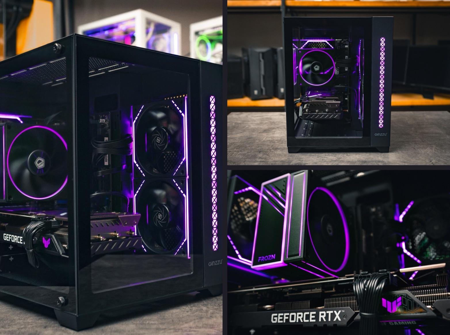 Мощный игровой ПК в корпусе Ginzy V300: процессор i5-12400F, видеокарта ASUS TUF RTX 3070, кастомная сборка с системой охлаждения от Custom Shop