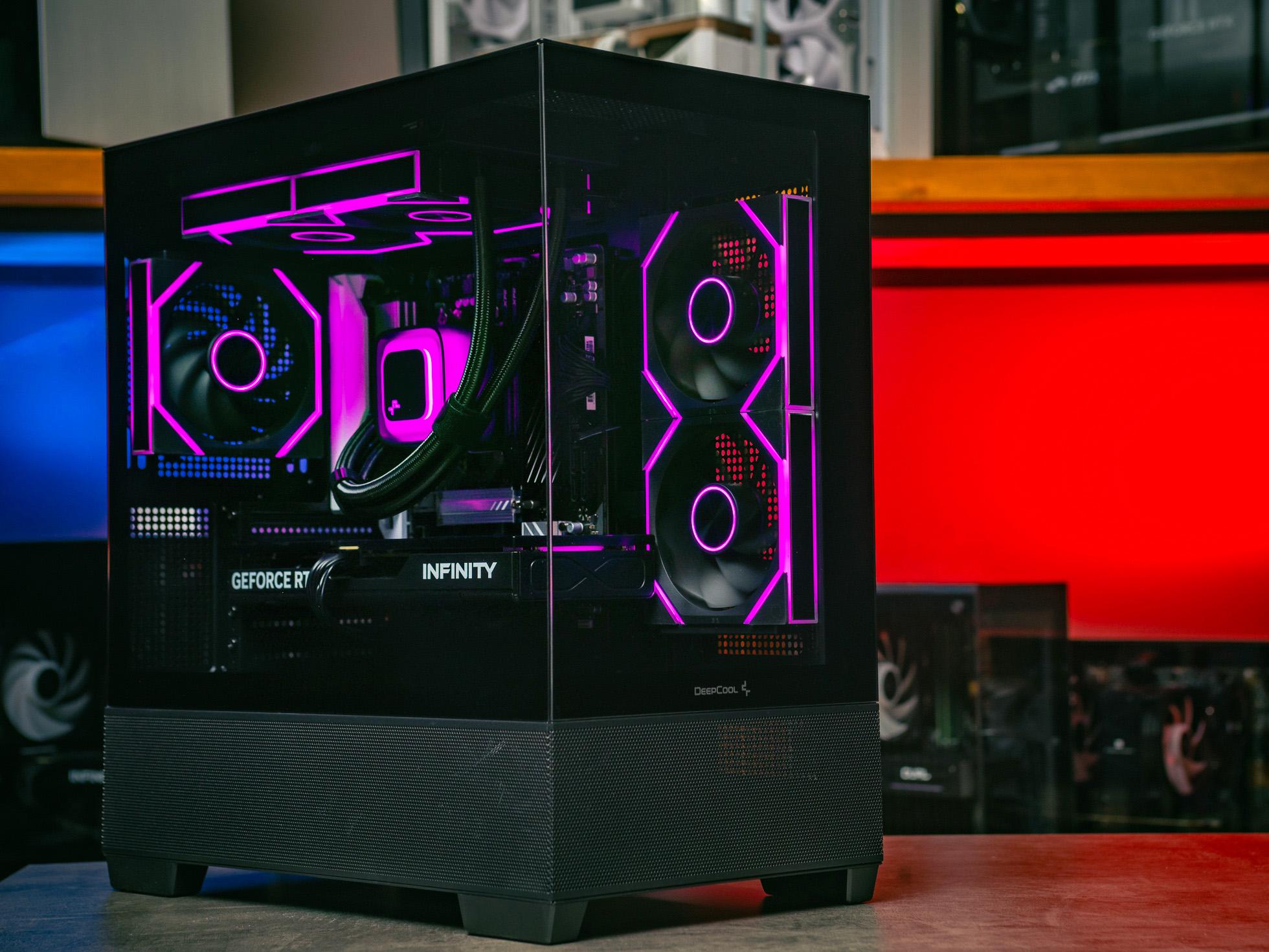 Мощный игровой компьютер в корпусе AOC CG389 Black  на базе процессора Ryzen 5 7500F + RTX 5060 TI