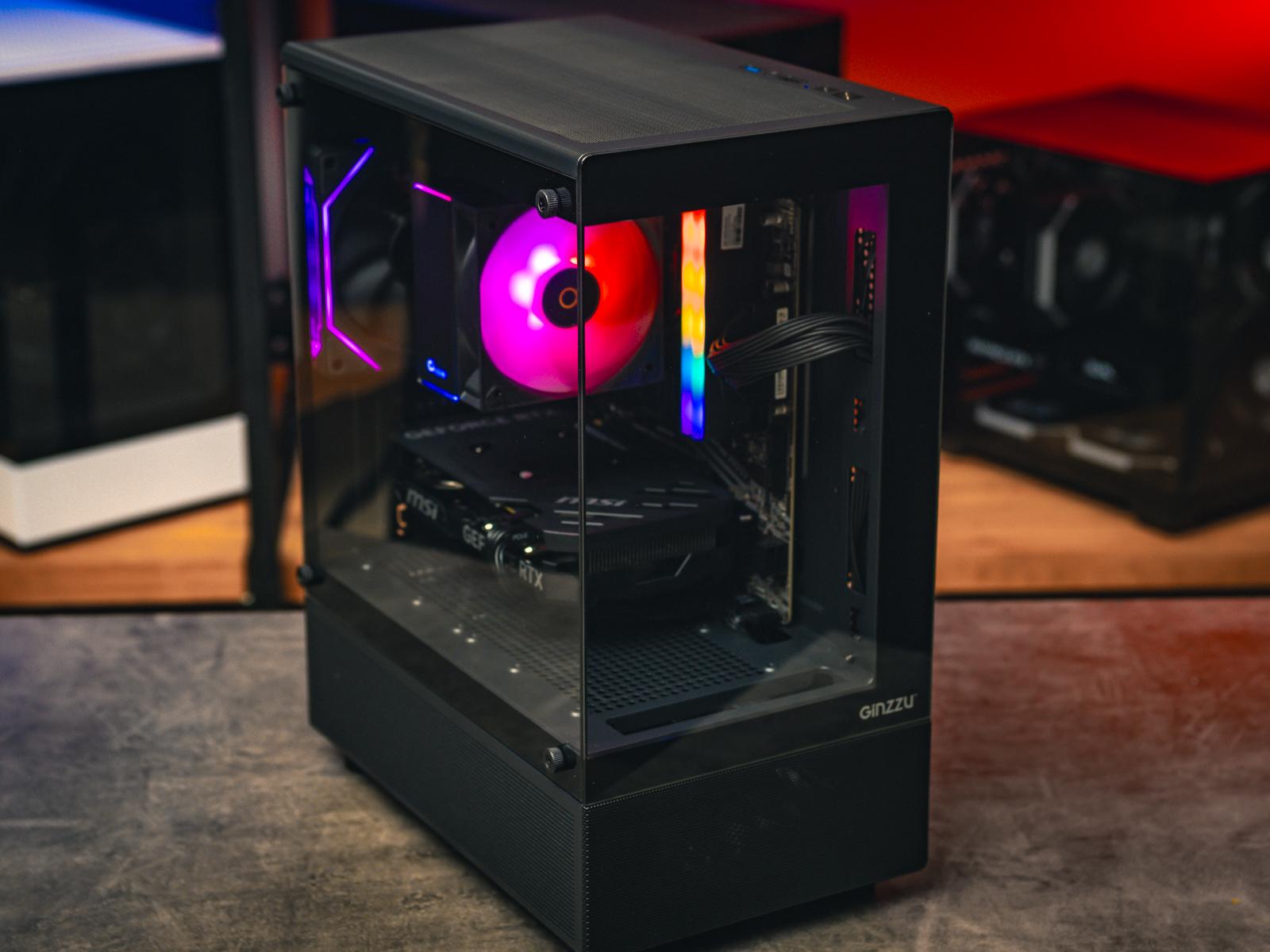 Купить компьютер в корпусе Ginzzu CL410 Black на базе процессора Intel Core i5-12400F и RTX 4060