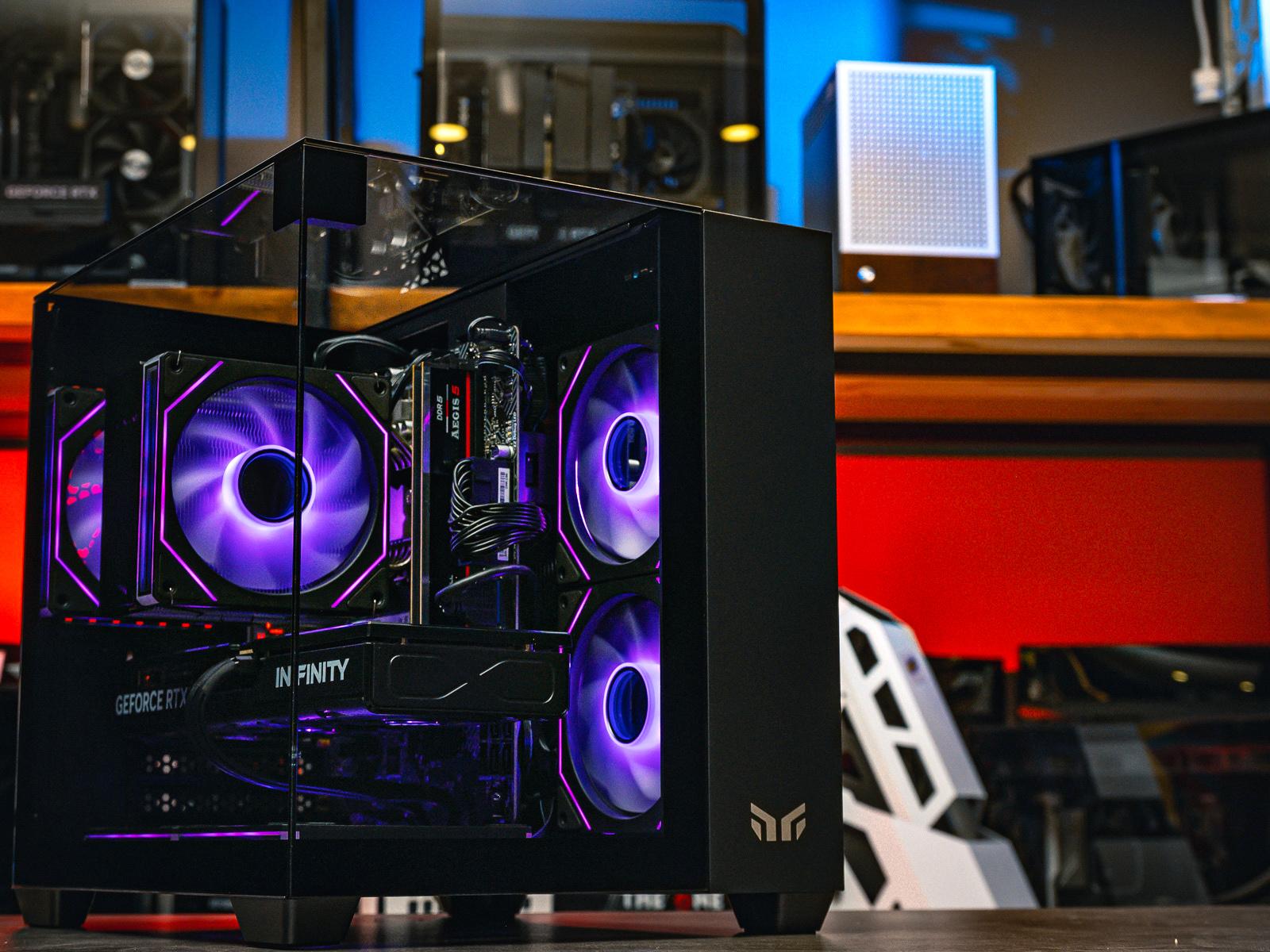 Мощный игровой компьютер в корпусе AOC CG389 Black  на базе процессора Ryzen 5 7500F + RTX 5060