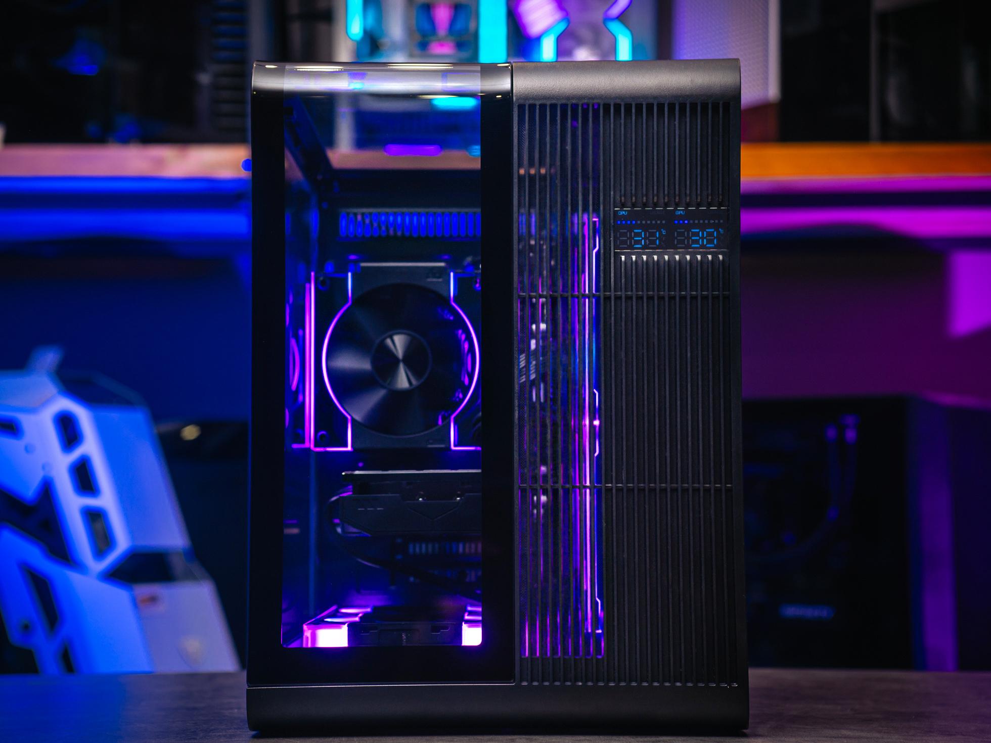 Мощный игровой компьютер в корпусе Geometric Future Model 5 Black/Yellow с процессором Intel Core i9-13900K и видеокартой NVIDIA GeForce RTX 4080 в Custom Shop