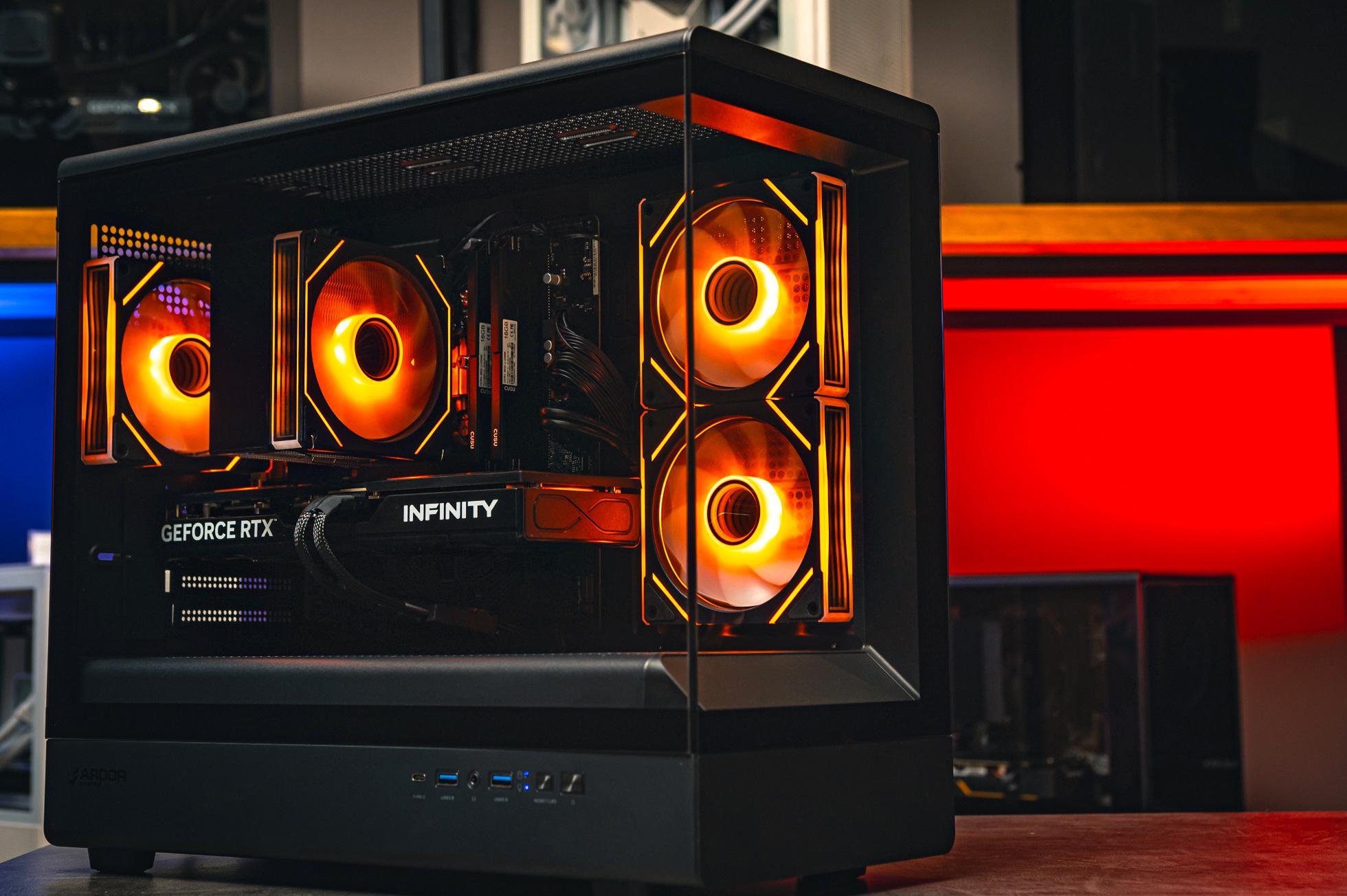 Игровой пк в корпусе Ginzzu v100 на базе процессора Intel Core i5 14400F + RTX 5060 