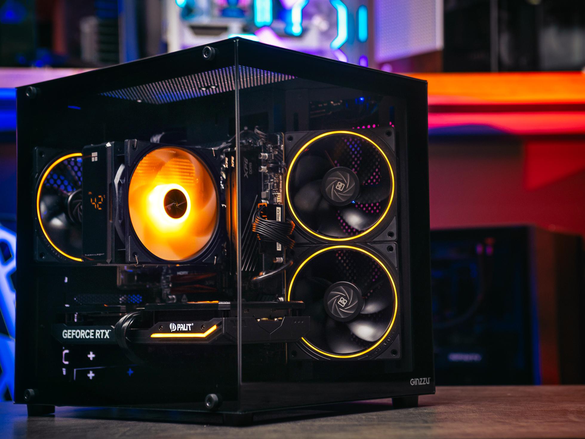Мощный игровой компьютер в корпусе AOC CG389 Black  на базе процессора Ryzen 5 7500F + RTX 5070