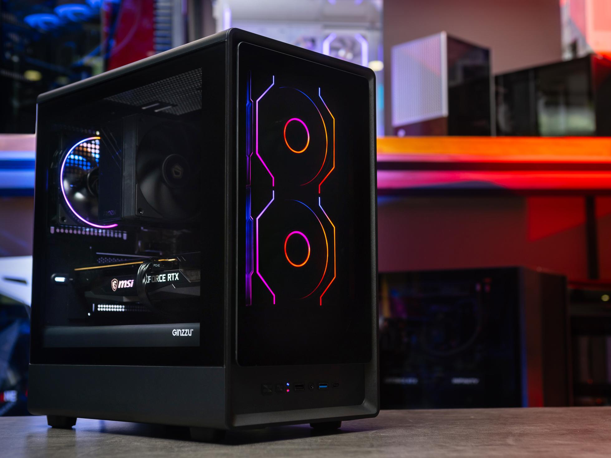 Купить компьютер в корпусе Ginzzu CL410 Black на базе процессора Intel Core i5-12400F и RTX 4060