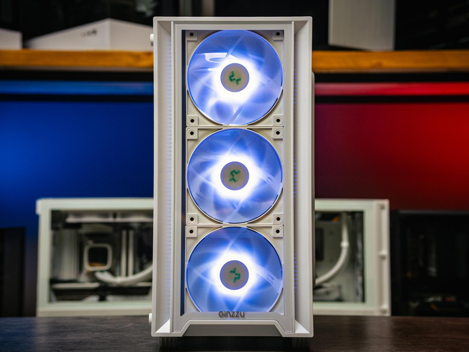 Игровой компьютер SNOW в корпусе Ginzzu CL520 White  на Intel core i5 12400F и RTX 4060 в Custom shop