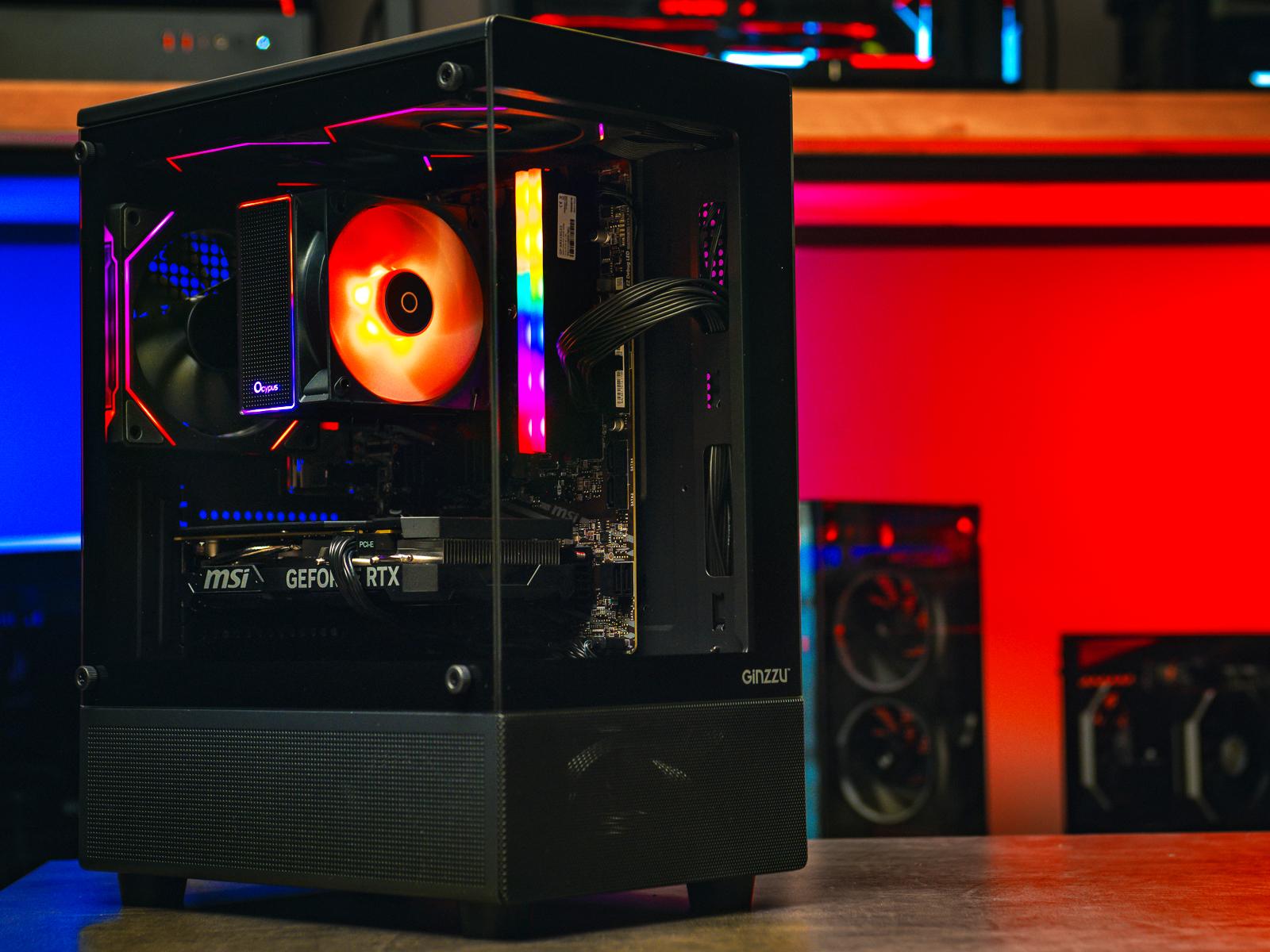 Купить компьютер в корпусе Ginzzu CL410 Black на базе процессора Intel Core i5-12400F и RTX 4060