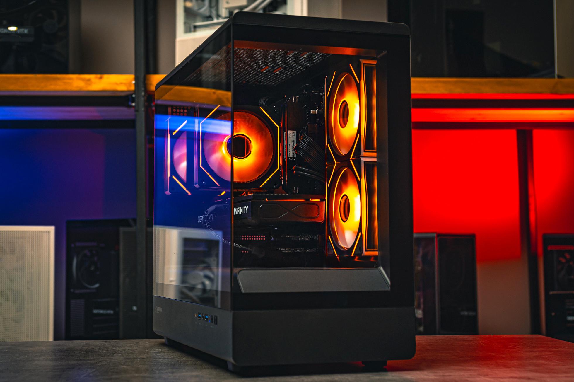 Игровой пк в корпусе Ginzzu v100 на базе процессора Intel Core i5 14400F + RTX 5060 