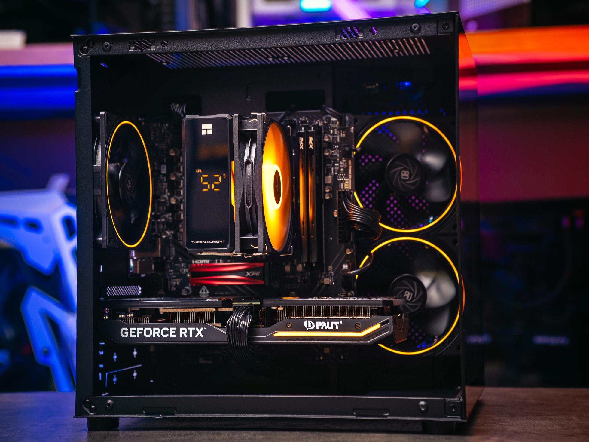 Мощный игровой компьютер в корпусе AOC CG389 Black  на базе процессора Ryzen 5 7500F + RTX 5070