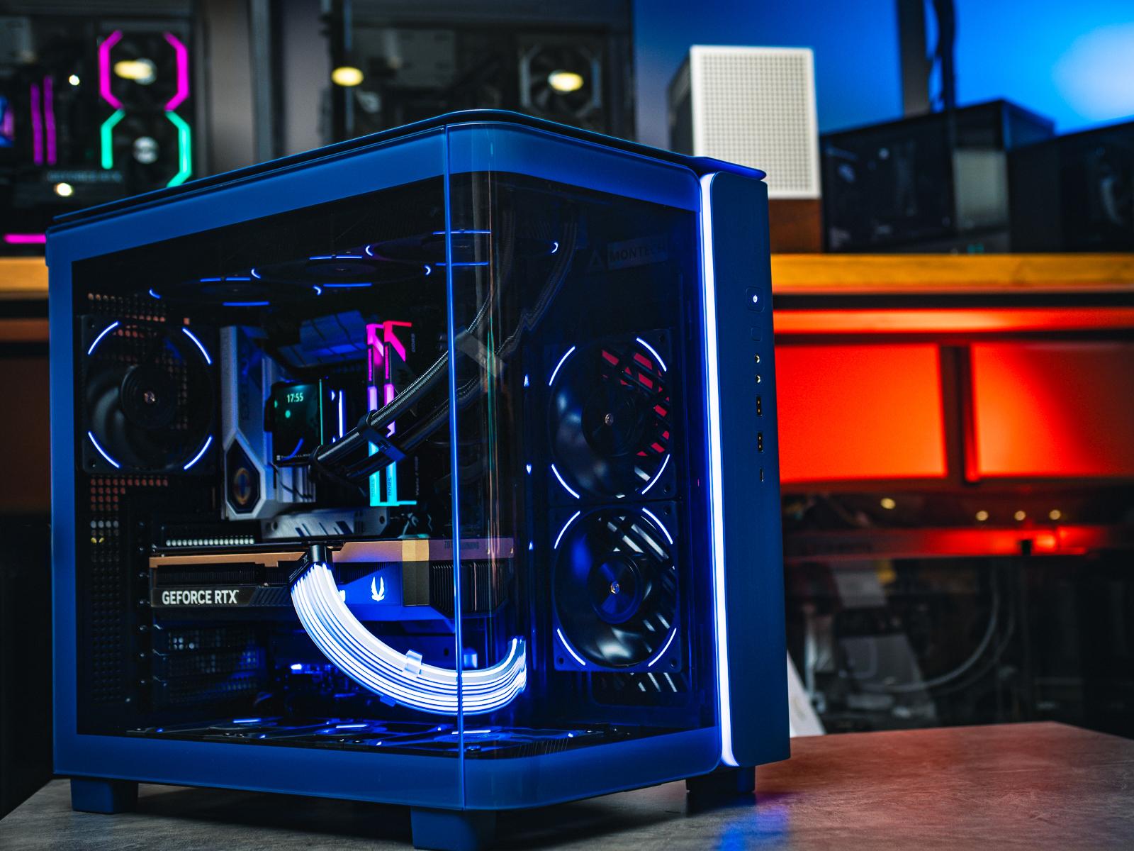 Мощный игровой компьютер в корпусе Geometric Future Model 5 Black/Yellow с процессором Intel Core i9-13900K и видеокартой NVIDIA GeForce RTX 4080 в Custom Shop