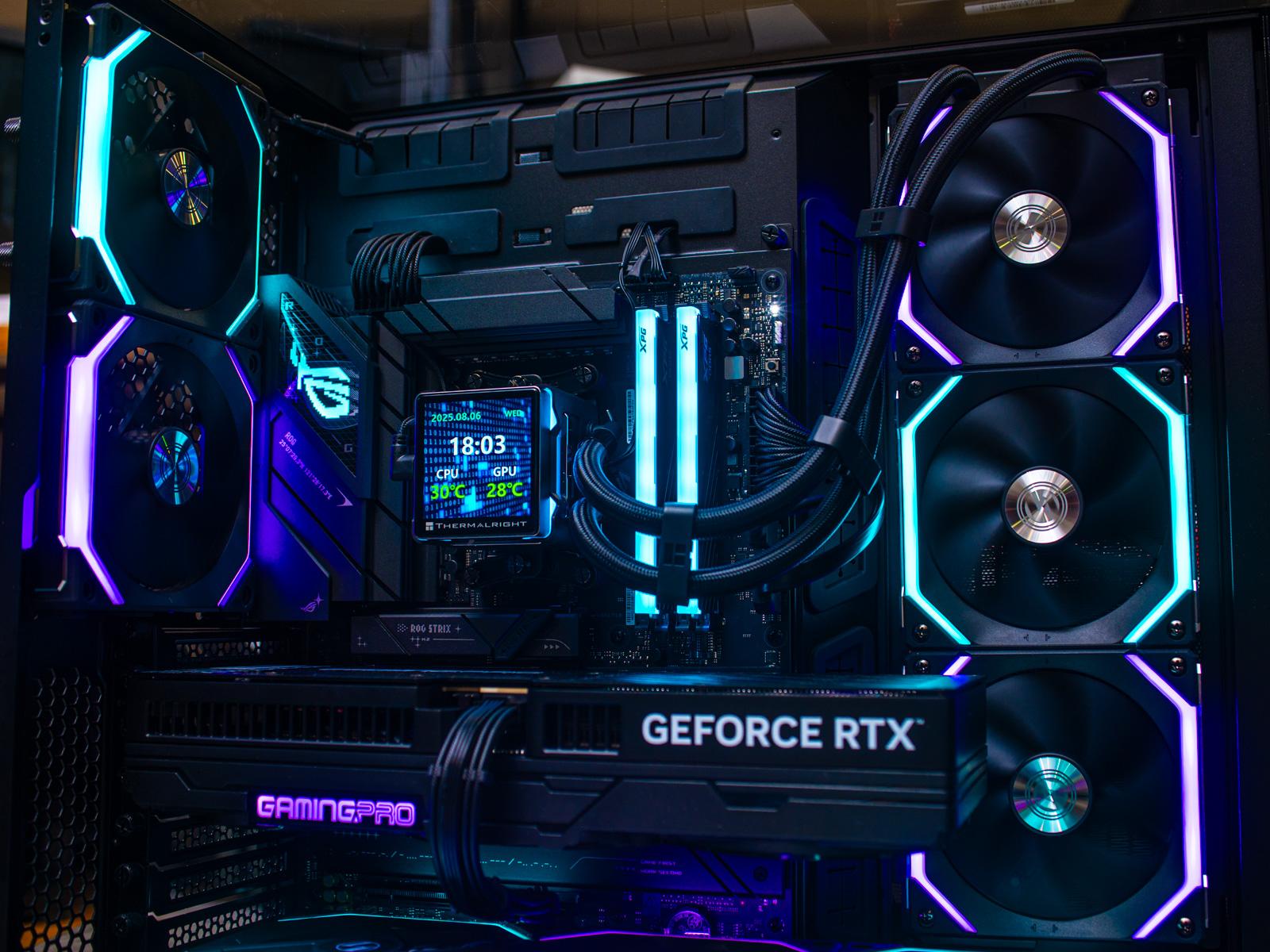 Компьютер в корпусе LIAN LI O11 Vision / 9800X3D / RTX 5080