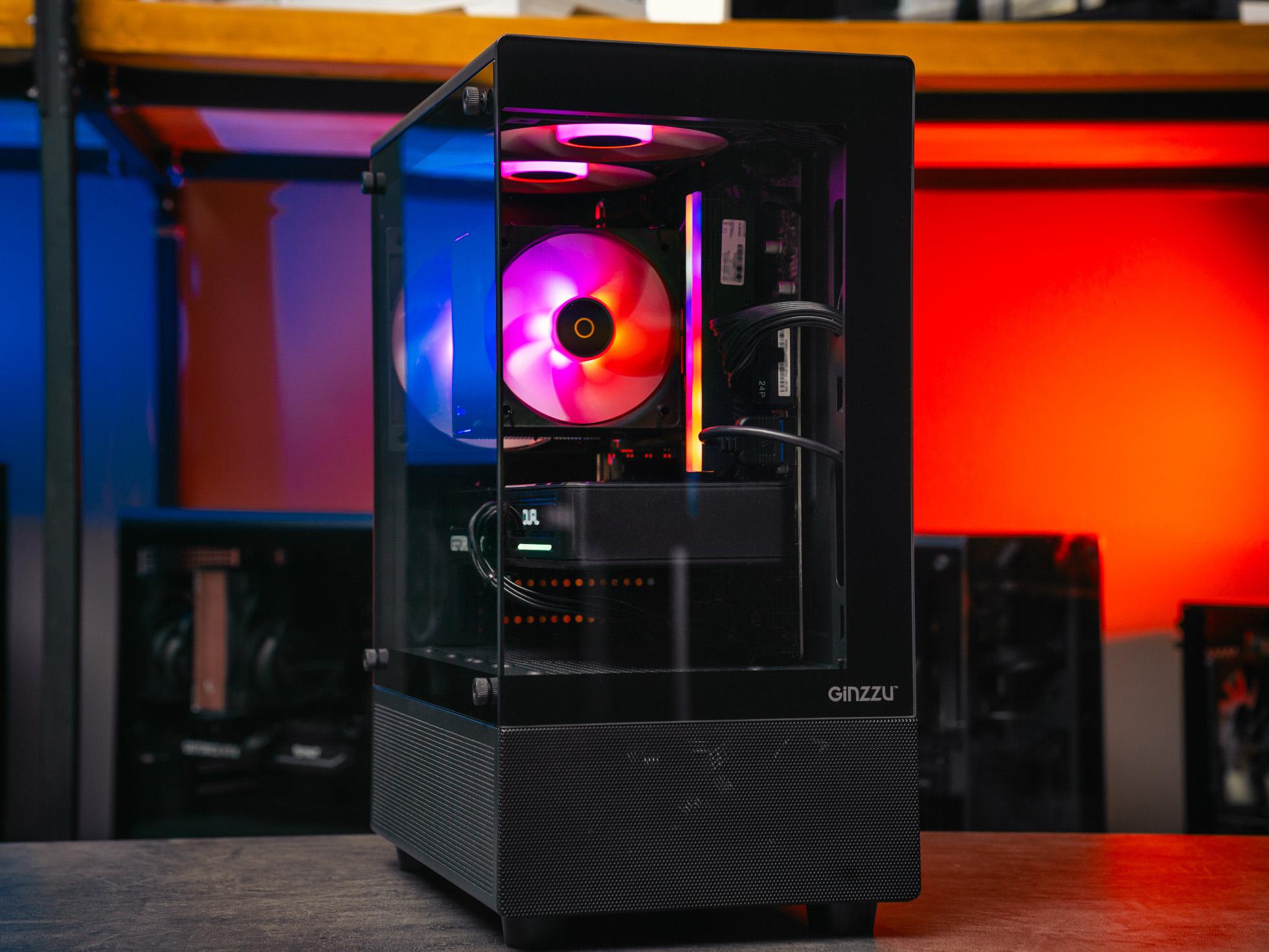 Купить компьютер в корпусе Ginzzu CL410 Black на базе процессора Intel Core i5-12400F и RTX 4060