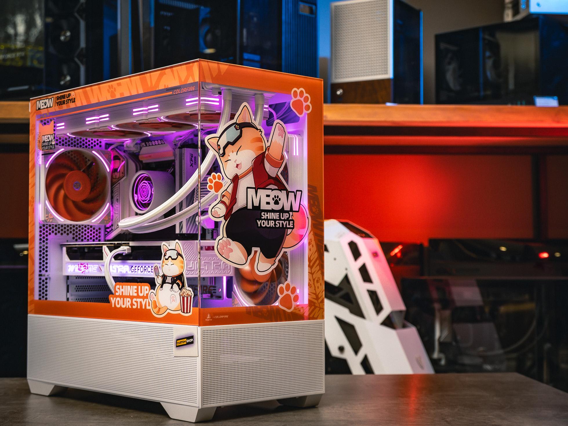 Мощный игровой компьютер на базе комплектующих Colorfire Meow в Custom Shop