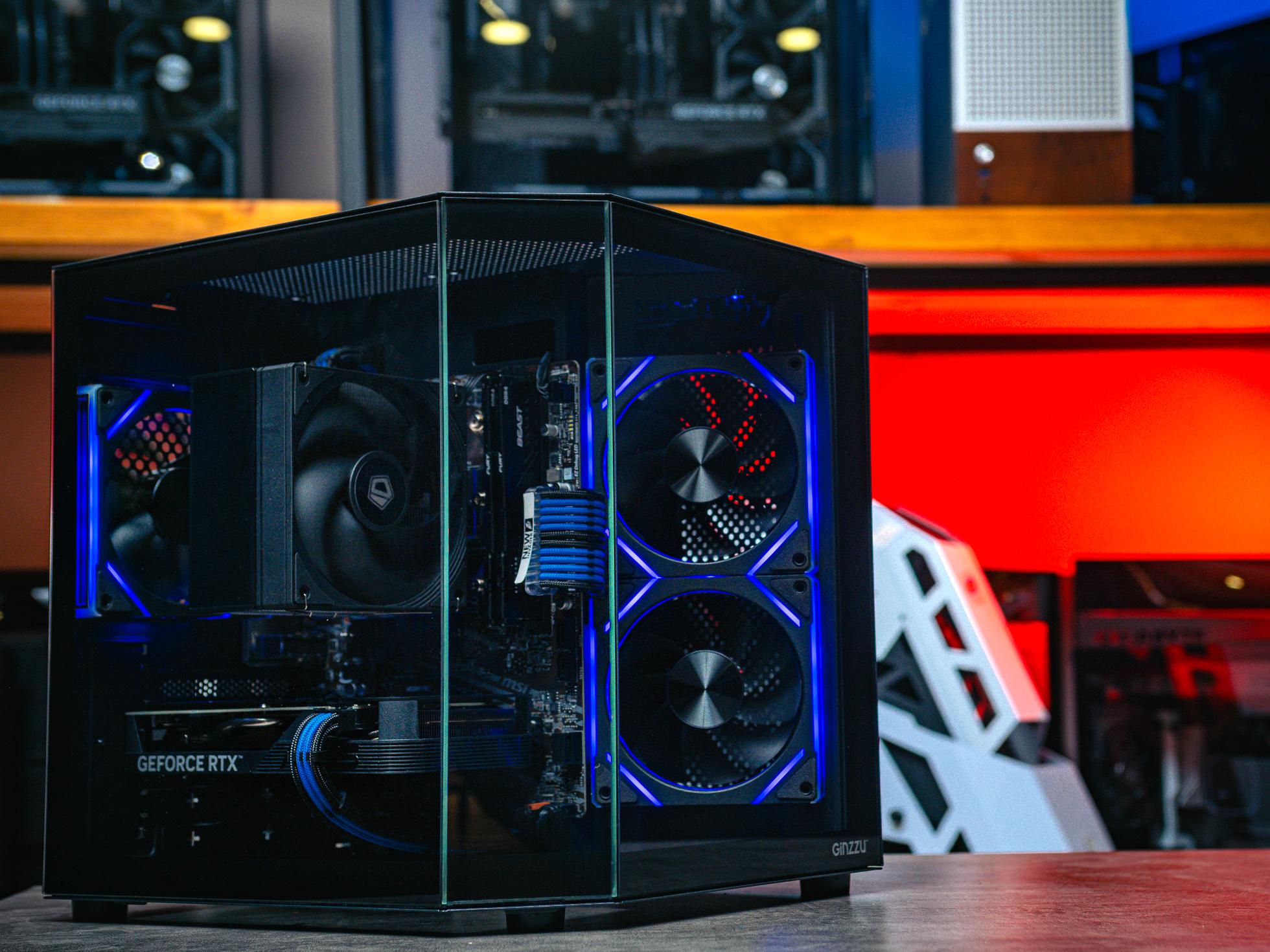 Купить компьютер в корпусе Ginzzu CL410 Black на базе процессора Intel Core i5-12400F и RTX 4060