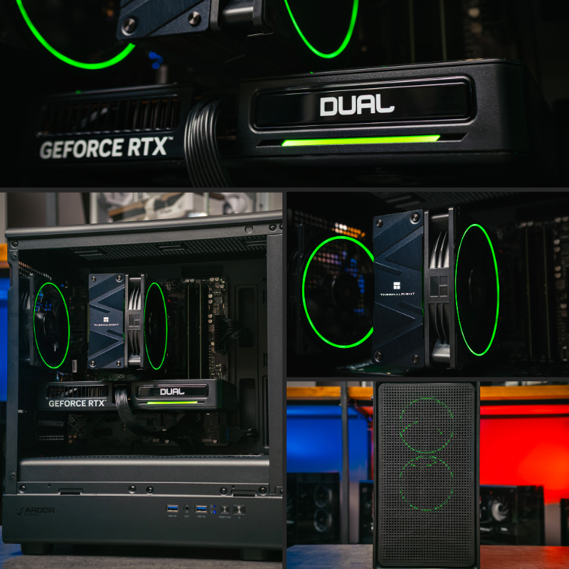 Игровой компьютер в корпусе Ginzzu Black на базе процессора Intel core i5 -14400F и видеокартой RTX 4060 Ti в Custom shop