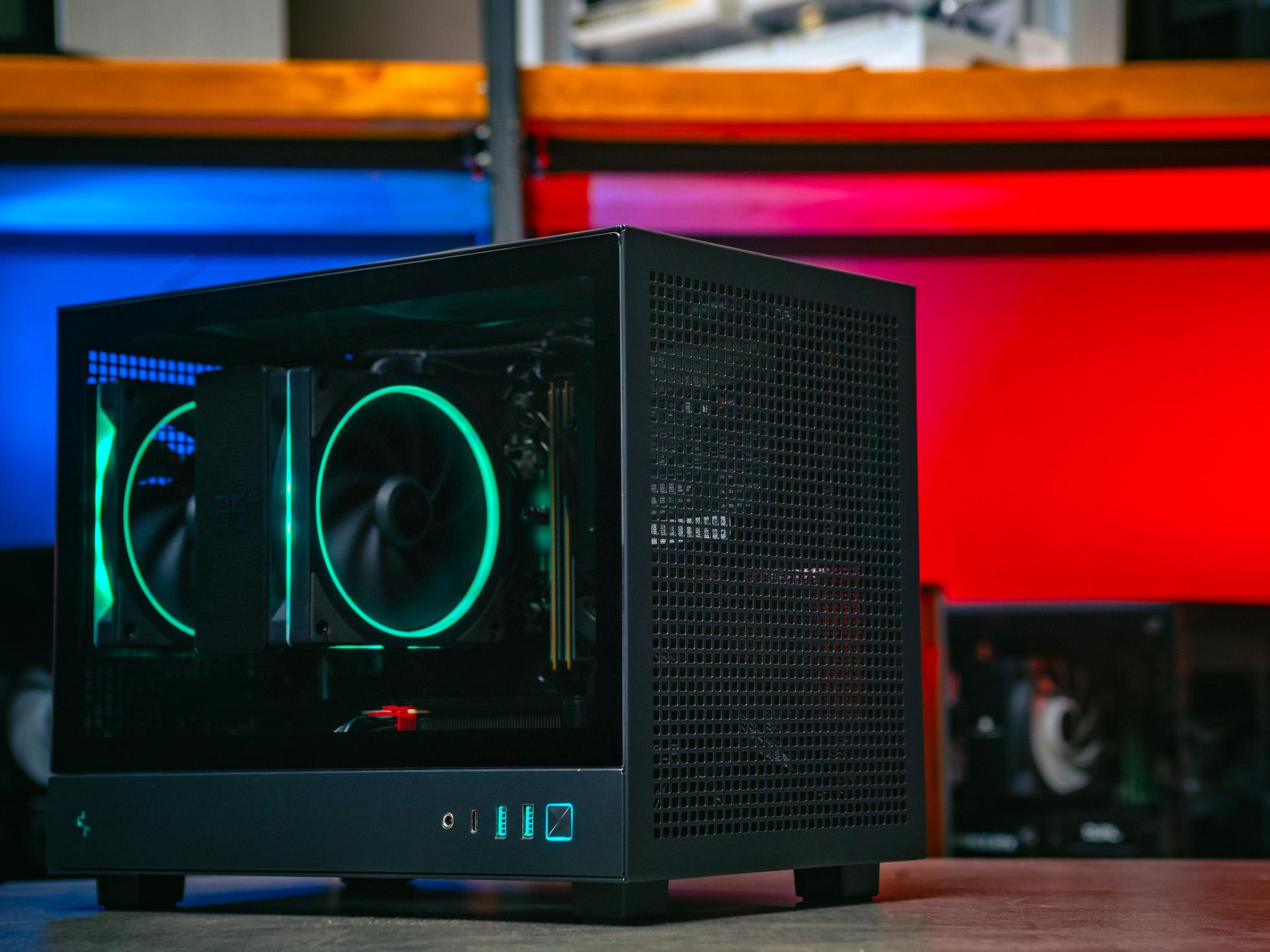 Мини игровой компьютер в корпусе DeepCool CH160 Black  на базе процессора Ryzen 5500 и с видеокартой RTX 4060