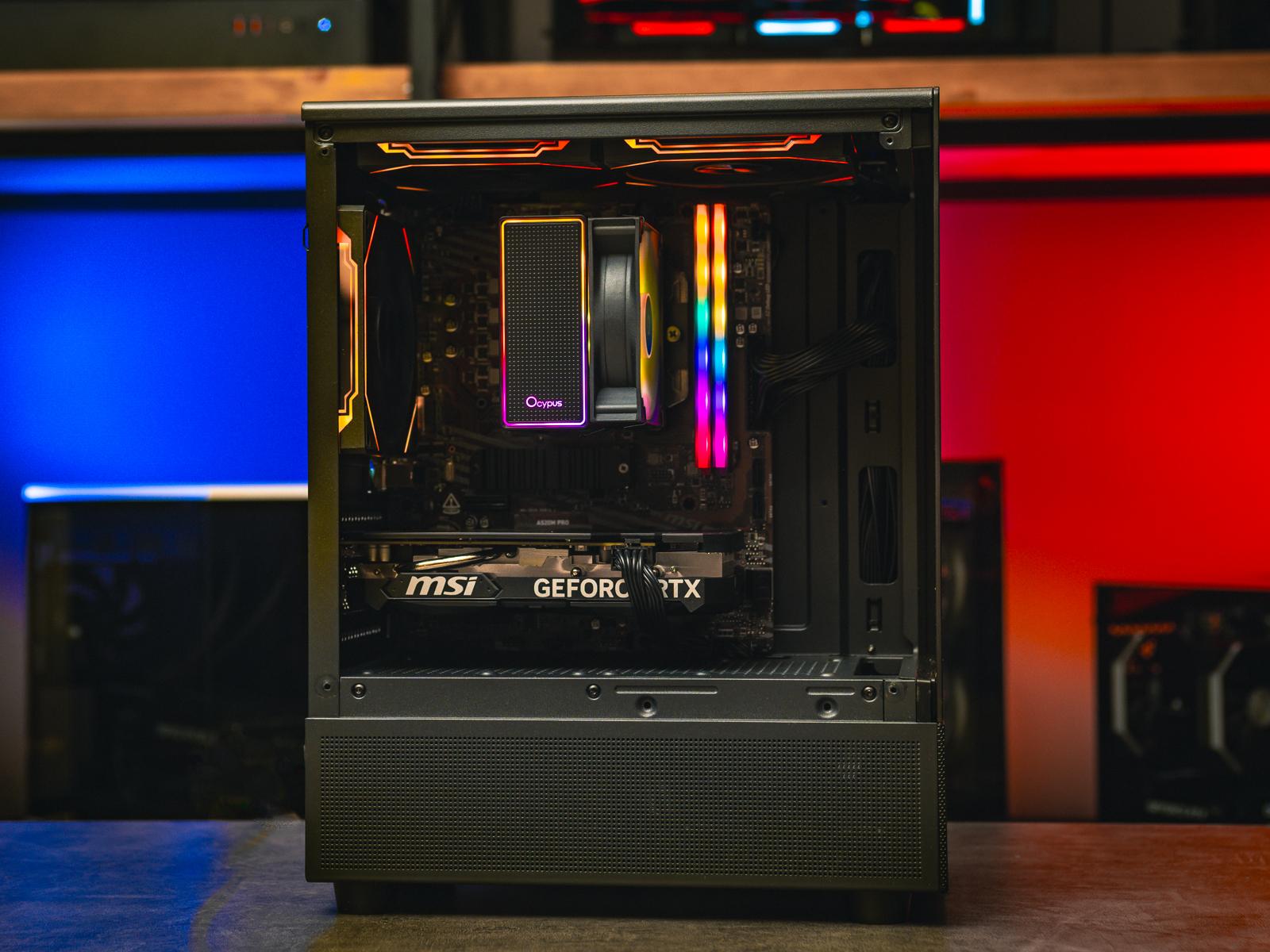 Купить компьютер в корпусе Ginzzu CL410 Black на базе процессора Intel Core i5-12400F и RTX 4060