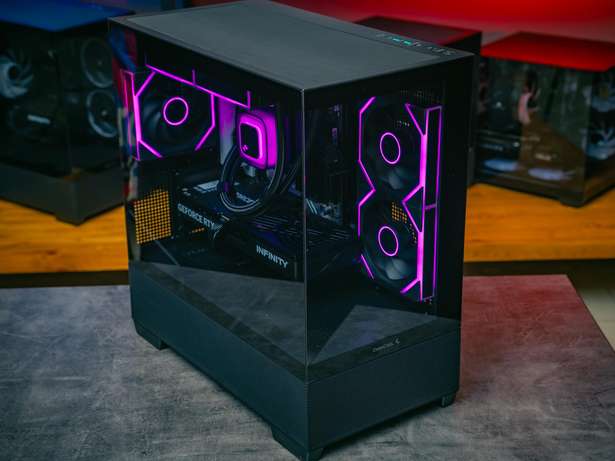 Мощный игровой компьютер в корпусе AOC CG389 Black  на базе процессора Ryzen 5 7500F + RTX 5060 TI