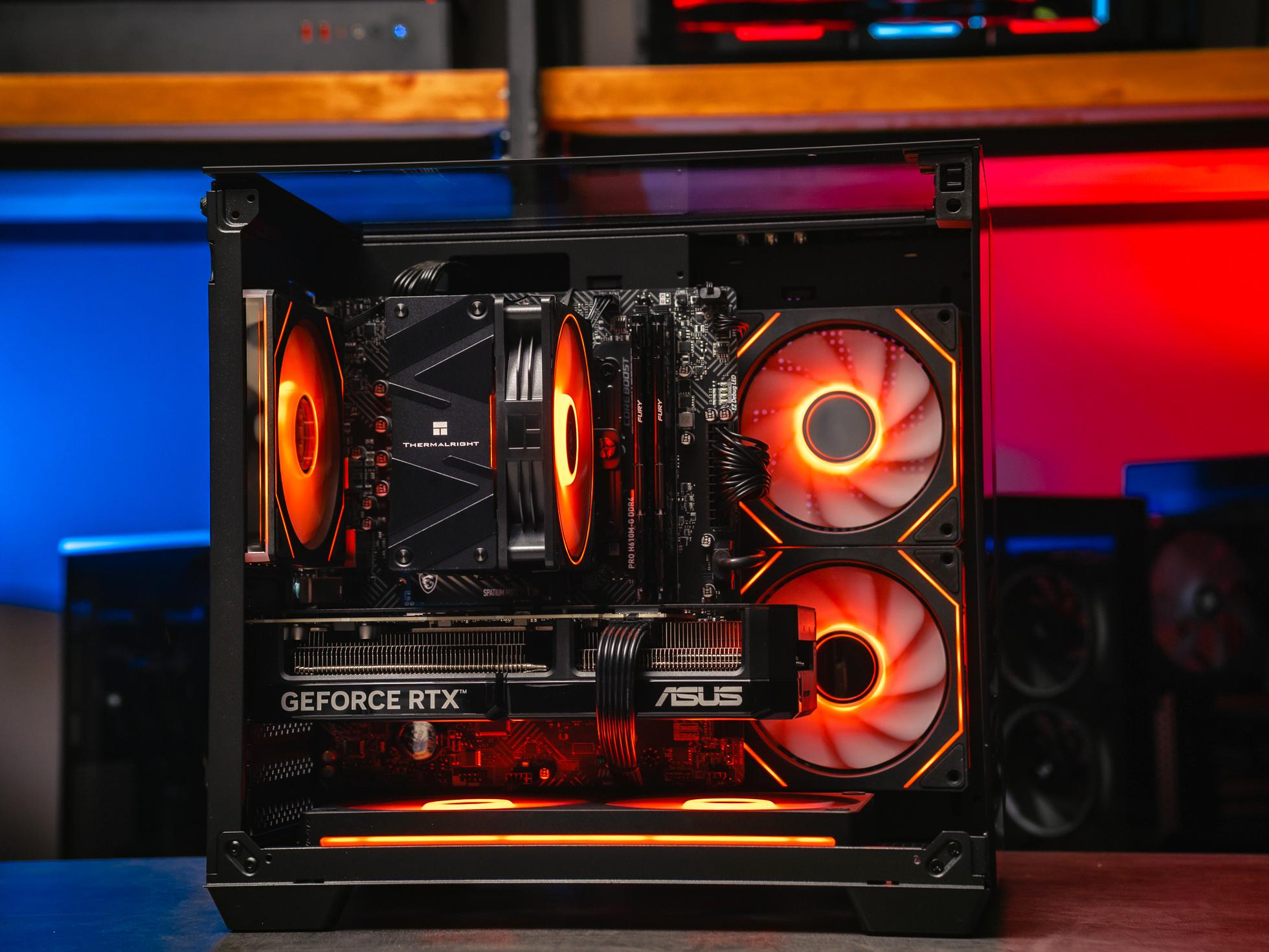 Мощный игровой компьютер в корпусе AOC CG389 Black  на базе процессора Ryzen 5 7500F + RTX 5060