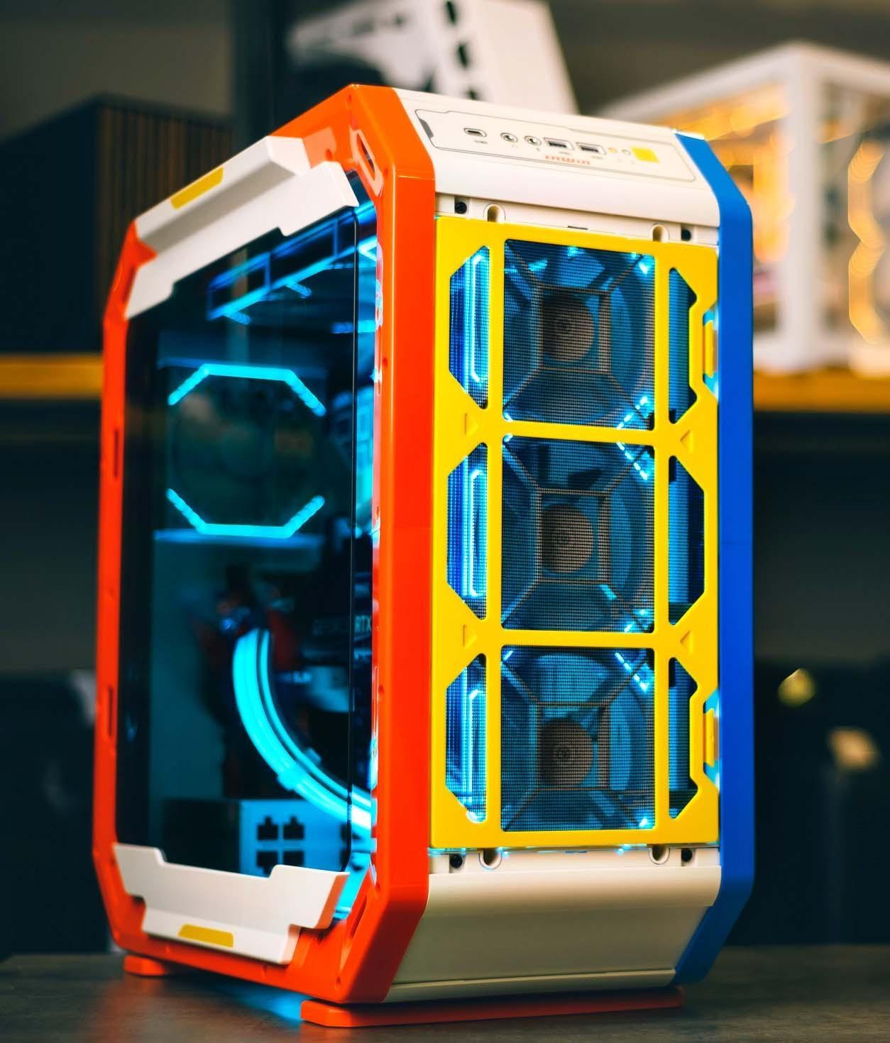 Компьютер в корпусе LIAN LI O11 Vision / 9800X3D / RX 9070XT
