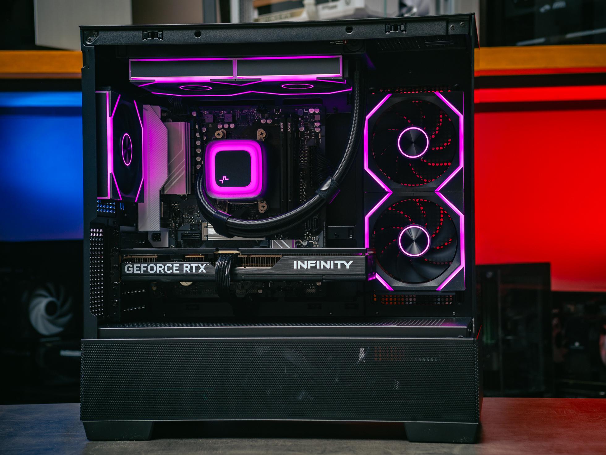 Мощный игровой компьютер в корпусе AOC CG389 Black  на базе процессора Ryzen 5 7500F + RTX 5060 TI