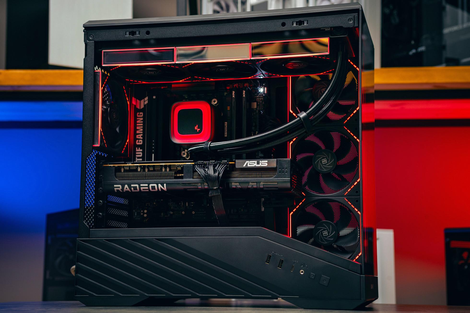 Мощный игровой компьютер в корпусе AOC CG389 Black  на базе процессора Ryzen 5 7500F + RTX 5060 TI